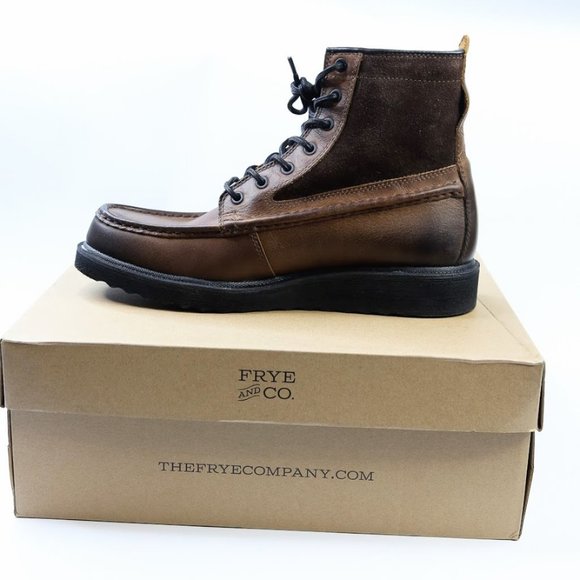 FRYE Mens Montana Moc Brown Leather Boots NEW wBox - Picture 8 of 8